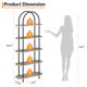 thumbnail image 2 of Industrial 5 niveles estante con metal arch, abiertos design, y adjustable feet - sturdy almacenamiento organizer para sala de estar, dormitorio, o oficina en casa (negra y graphite gris), 2 of 7