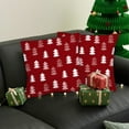 thumbnail image 4 of Fiudx Artículos en oferta con ofertas flash Juego de 2 fundas de almohada navideñas de 18 x 18 pulgadas, cojines decorativos rojos con forma de árbol de Navidad, decoración navideña de invierno para, 4 of 6