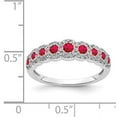 thumbnail image 7 of 14K White Gold Plated Diamond and Ruby Polished Ring Size 7, 7 of 7