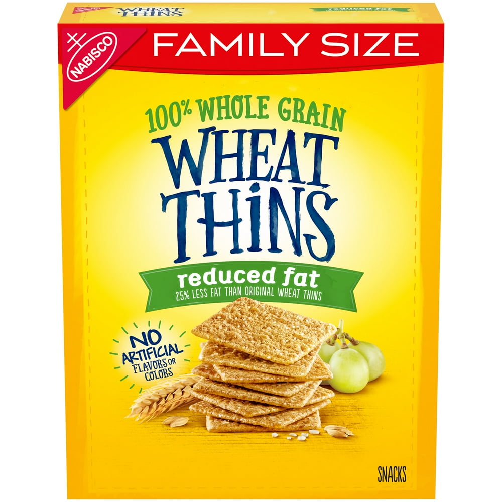 Wheat Thins Reduced Fat Whole Grain Wheat Crackers, Family Size, 12.5 oz