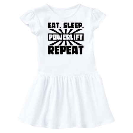 

Inktastic Eat Sleep Power Lift Repeat Gift Baby Girl Dress