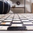 thumbnail image 4 of SAFAVIEH Studio Leather Ivy Geometric Area Rug, Black/Ivory, 6' x 6' Round, 4 of 10