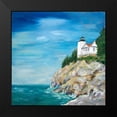 thumbnail image 2 of DeRice, Julie 20x20 Black Modern Framed Museum Art Print Titled - Lighthouse on the Rocky Shore II, 2 of 5