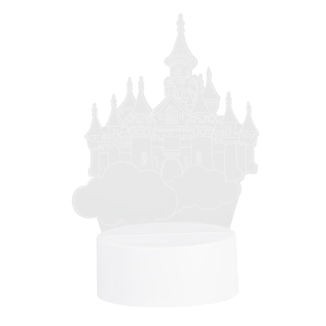 Lámpara decorativa LED de noche tridimensional con forma de castillo, USB, ideal para regalos navideños, dormitorio y sala de estar, 5 V