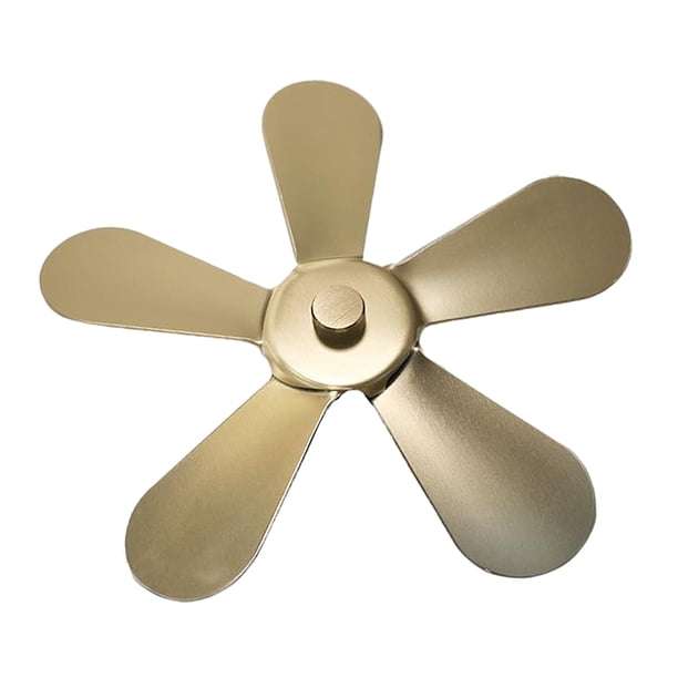 Ventilador para estufa de leña/troncos con 5 aspas, alimentado por calor, ecológico Cobre