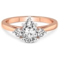 thumbnail image 4 of IGI Certified 5 Carat Pear Shape Lab Grown Diamond Engagement Ring | 14K Rose Gold | Synthia Three Stone Lab Diamond Ring | FG-VS1-VS2 Quality Friendly Diamonds, 4 of 6