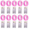 thumbnail image 1 of Tira de luces LED de alambre de cobre, 10 piezas, 1M, 2M, 3M, 5M, 50LED, iluminación de vacaciones, hadas para guirnalda de árbol de Navidad, decoración de fiesta de boda, 1 of 4