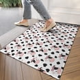 thumbnail image 4 of White Cow Bow Pattern Door Rugs,Washable Non Slip Door Mats Indoor,Decorative Door Mats,Entry Mat Indoor for Entrance,Bedroom,Kitchen,Bathroom,17"x30", 4 of 6