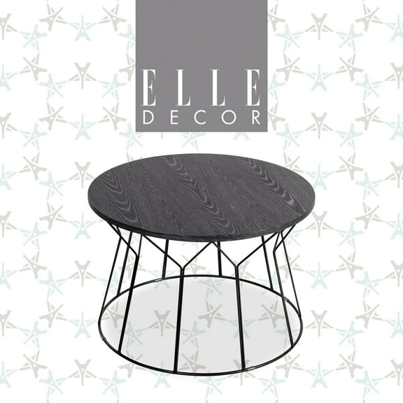 Elle Decor Fleur Coffee Table in Noir Black