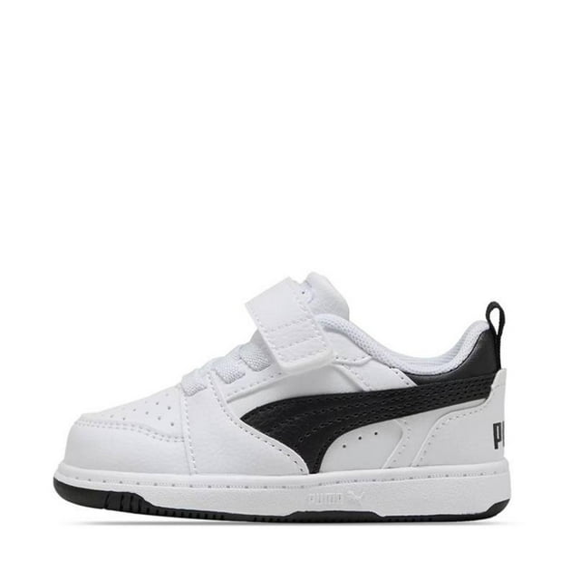 Tenis Puma Rebound V6 Lo AC + INF para Niños Pequeños 397420-02 blanco 14
