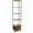 Brown-5 Tiers, variant on HIGDBFE  6-Tier Corner Shelf with LED Light and Fabric Drawer, 75" Tall Corner Bookshelf for Small Spaces, Rustic Brown