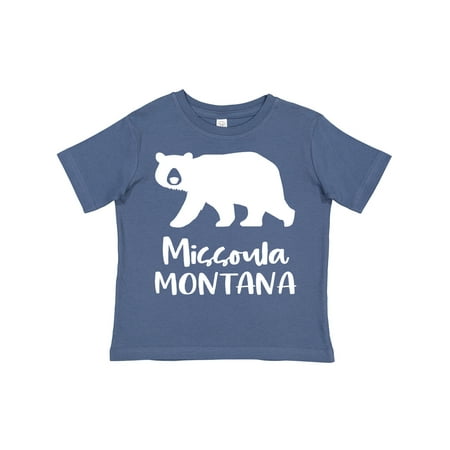 

Inktastic Missoula Montana White Bear Silhouette Gift Toddler Boy or Toddler Girl T-Shirt