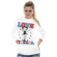 thumbnail image 4 of Betty Boop Cartoon Love The USA Women's Long Sleeve T Shirt Brisco Brands L, 4 of 6