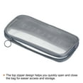 thumbnail image 4 of Uxcell 8.7"x4.3"x0.8" Travel Mesh Toiletry Bag Makeup Cosmetic Bag Zipper Pouch Grey, 4 of 4