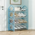 thumbnail image 1 of EGNMCR Shoe Rack Shoe Rack Storage Organizer With 4 Tiers Metal Shelves For Bedroom Closet Entry Dorm Room Shoe Rack, 1 of 7