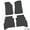 Black w/ Blue Insert, variant on Flextread Floor Mats for 20-24 Jeep Gladiator - Mopar Licensed Factory Fit - Black w/ Blue Willys Insert - 100% Made in USA