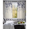 thumbnail image 3 of Vintage Navy Blue Roses Sheer Curtains 39 Inch Length 2 Panels Set for Living Room/Bedroom, Spring Floral Elegant Pastoral Retro Art Kitchen Curtains Grommet Curtains Window Treatments 27.5"x39"x2, 3 of 7