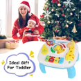 thumbnail image 6 of Musical Learning Table TeqHome Toddler Toys Early Education Activity Center Baby Toys for 1 2 3 Year Old Boys Girls Kids Toddler Birthday Gifts White S, 6 of 11