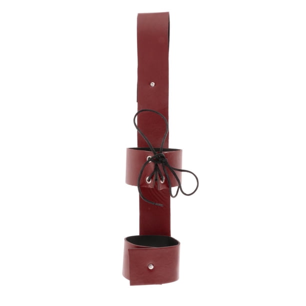 Organizador de botellas de cuero sintético, bolsa de viaje colgante, portavasos para acampar. rojo
