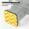 thumbnail image 3 of Hitch Cover Fits For 2-Inch Hitch,Yellow And White Patternrubber Trailer Hitch Cover Tube Plug Insert,Car Exterior Accessories, Receiver Tube Hitch Plug, 3 of 5