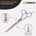 thumbnail image 6 of Dog Grooming Scissors Kit - Best Tools for Goldendoodles, Poodles & Doodles - Straight, Curved & Thinning Shears - Golden Doodle Grooming Kit - Professional Grade Steel, 4 Pc Set (Long Silver), 6 of 7