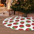 thumbnail image 6 of Yiaed Hand Drawn Strawberry Print Christmas Tree Skirt , Tree SkirtsTree Mat for Christmas Winter Holiday Indoor Decorations-30", 6 of 7