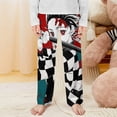 thumbnail image 2 of Demon Slayer Pajama Pants Long Sleep Pants Soft Elastic Waist PJ Bottoms Lounge Pants, 2 of 7