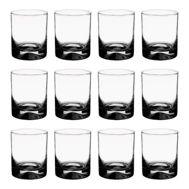 Manhattan Rocks Whiskey Glass 1.75 oz. Set of 12, Bulk Pack - Perfect for Scotch, Bourbon, Whiskey, Cocktail - Black