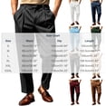 thumbnail image 3 of Men's Striped Dress Pants Slacks Slim Fit Business Work Suit Long Trousers M, 3 of 9