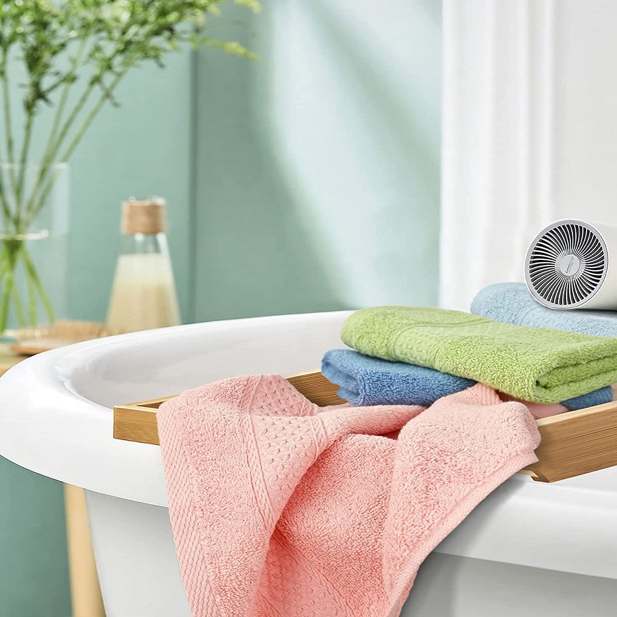 Zhao.Fu Hand Towels Set, 100% Cotton Quick Dry Soft Hand Shower Towels Set for Bathroom, 29" x 13", 6 Pack (Multi-Color)