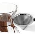 thumbnail image 6 of Pour Over Coffee Maker Glass - 6/8/10 Cup Barista Kit with 304 Stainless Filter for Home, Office, Camping, Cafes - Easy Clean Coffee Dripper Set (Rag&Brush Included) (10 Cup/34oz), 6 of 8