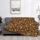 thumbnail image 2 of Fotbe Chrysanthemum turkey Manta de Franela con Estampado, Manta Ultrasuave para Cama, Sofá, Auto, Hipoalergénica y Antibolitas-40"x30", 2 of 6