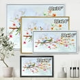 thumbnail image 4 of Designart 'Little Bird Sitting On Blooming Branch' Traditional Framed Canvas Wall Art Print, 4 of 5