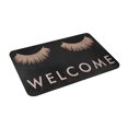 thumbnail image 2 of Stylish Black Rose Gold Eyelashes Cute Bathroom Rugs Non Slip Soft Absorbent Bath Mat Washable Floor Rug 16"X24", 2 of 8