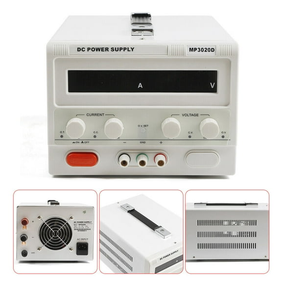 TOOL1SHOoo Power Supply - MP3020D AC110V Triple-Output 0-30V 0-20A Linear DC Adjustable Power Supply