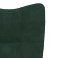 thumbnail image 2 of vidaXL Chaise de Détente Velours Vert Foncé, 2 of 6