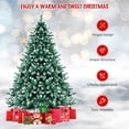 thumbnail image 6 of Costway 6ft Snow Hinged Artificial Christmas Tree w/ 1111 Tips & Metal Stand, 6 of 10