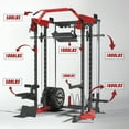 thumbnail image 3 of Snode ALL10 Smith Machine for Home Gym System, Multi-Function Power Rack with Cable Crossover System, Squat Rack with Leg Press and Advanced LAT Pull-Down Attachment, 2000LB Weight Capacity, 3 of 6