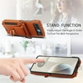 thumbnail image 4 of Allytechgroup Wallet Case for Motorola Razr 2024, Rugged Faux Leather Cover with Lanyard & Shoulder Strap Kickstand Credit Card Holder Cash Pocket Shockproof for Moto Razr 50/60, Brown, 4 of 9