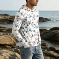 thumbnail image 4 of Men's UPF 50+ Sun Protection Shirt Anti UV Quick Dry Hoodie Long Sleeve Lightweight Fishing Hiking Swim T-Shirt Royal Blue XL, 4 of 6