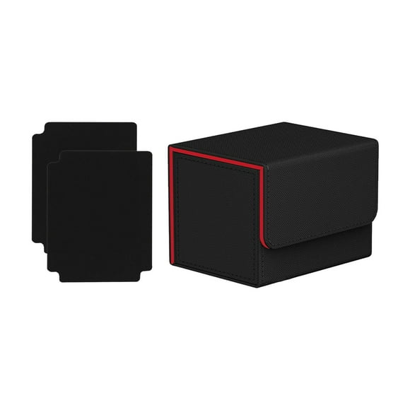 Caja de baraja de cartas coleccionables shamjiam negro rojo capacidad para más de 130 tarjetas