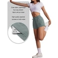 thumbnail image 5 of Pinspark Running Shorts for Women Quick Dry Gym Athletic Workout Shorts with Liner 2 Pockets Drawstring High Waisted Short, 5 of 7