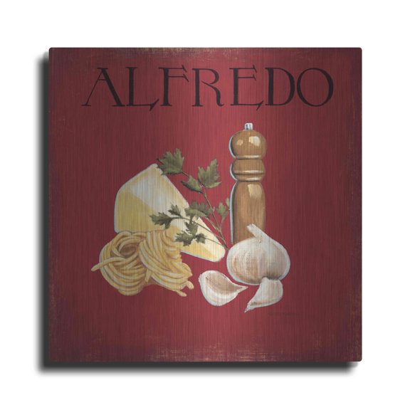 Luxe Metal Art 'Italian Cuisine III' by Marco Fabiano, Metal Wall Art, 36"x36"