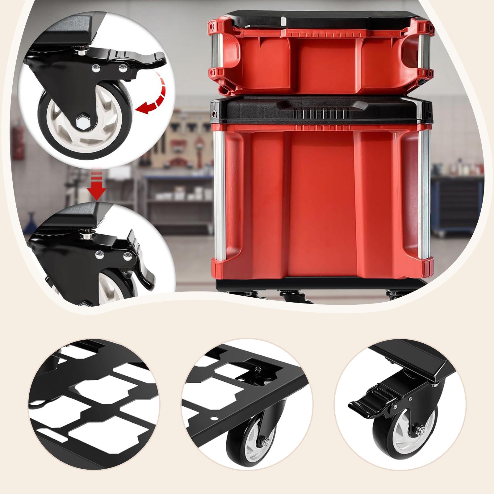 kowaku 4 Wheels Furniture Dollys Furniture Mover with Wheels Slider Tool Box Dollys Carbon Steel for Sofa Chair Cabinet Small Fridge