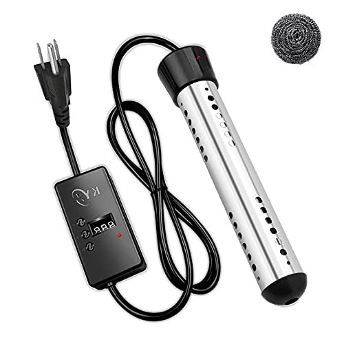 1500W Immersion Heater, MUFUN UL-Listed Bucket Heater with 304  Stainless-steel Guard Submersible Water Trough Heater with Timing Auto  Shutoff Safe Portable Perfect for Home Travel and Inflatable Pool -  Walmart.com