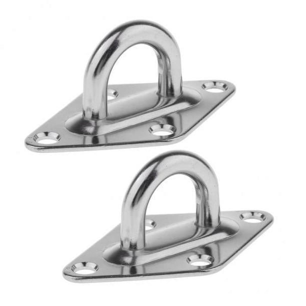 Conjunto de 2 Almohadillas de Acero Inoxidable con Ojo Resplandeciente M8 , 2 piezas