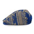 thumbnail image 2 of FUIALDOLG Navy Gold Geometric Polyester Flat Beret Hat with Soft, Lightweight Adjustable Strap Newsboy Cap for Camping Holiday Driving, 2 of 4