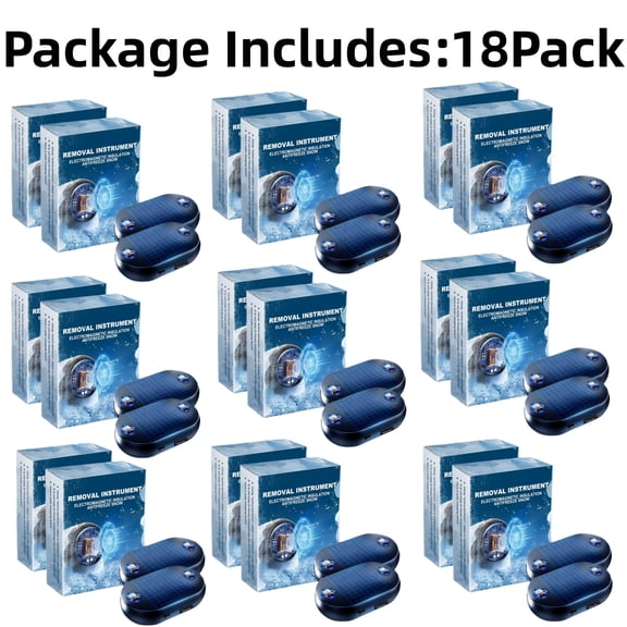 3Pcs Anti-Freeze Electromagnetic Car Snow Removal Device, Solar Electromagnetic Molecular Interference Freeze, Action Defroster with Solar Charging, Potable & Rechargeable Snow Removal Tool for Car