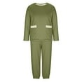 thumbnail image 3 of UVEASISHA Jogger Sets for Men 2 Piece Sweatsuits Winter Fleece Lined Crewneck Sweatshirts and Sweatpants Track Suit Set with Pockets Army Green M, 3 of 8
