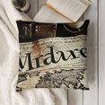 thumbnail image 3 of YINGXI Hopyeer Throw Pillow Covers Vintage Antique World Map Decorative Geographical Travel Awaits Words Pattern Standard Cushion Case Cover Decor Sofa Couch Bedroom (AW-Travel) 12x12in, 3 of 5